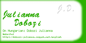 julianna dobozi business card